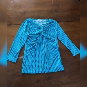 Blue and Black Blouse